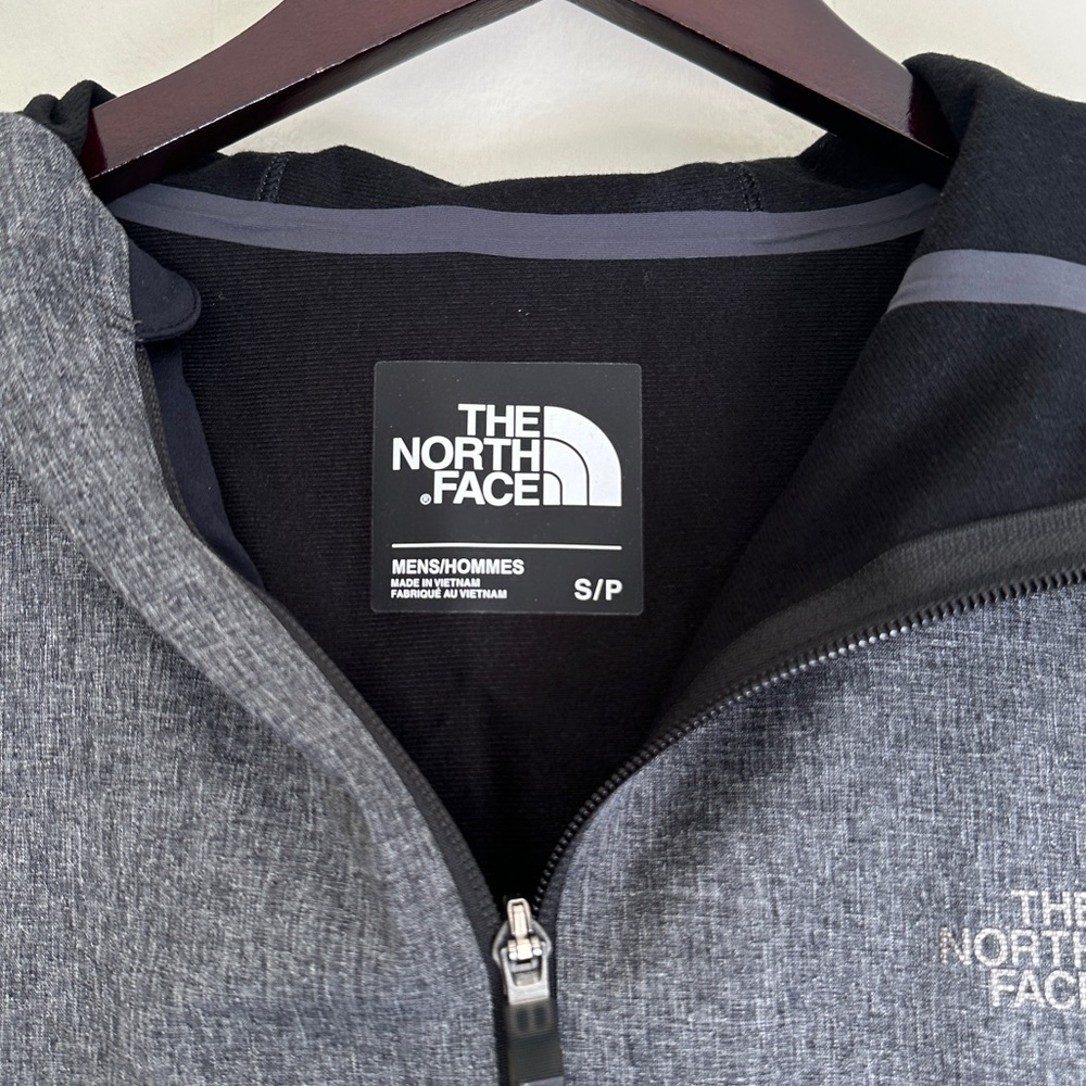 NORTH FACE Large Hooded Kilowatt Black Gray Lightweight Jacket Small - Picture 4 of 7